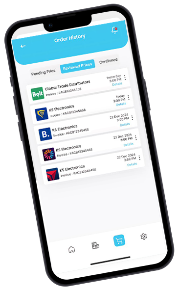 ExpressList mobile interface